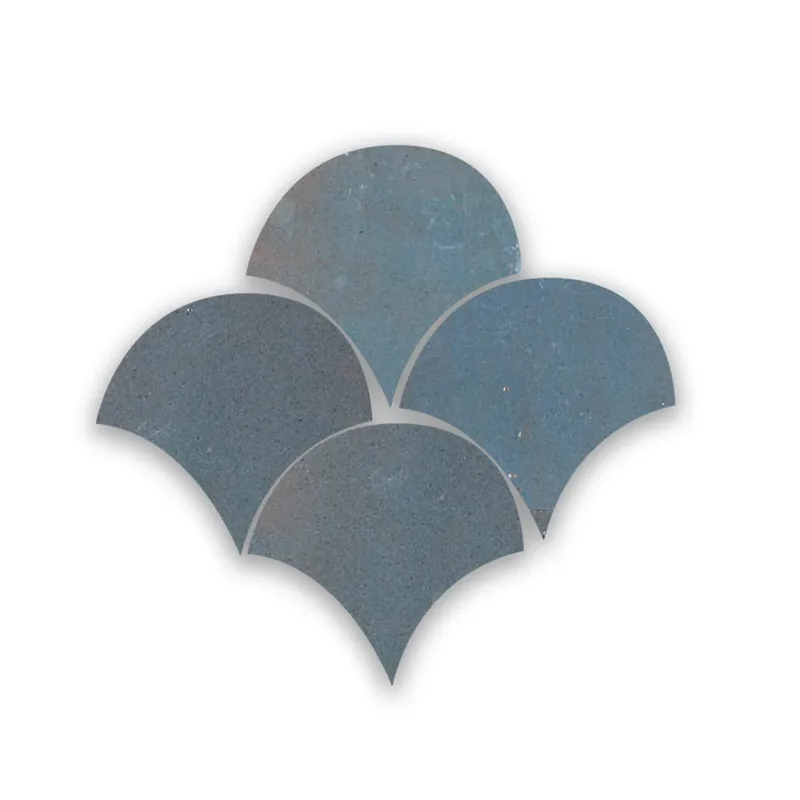 Zellige Gris Aubergine Poisson Echelles Snelle Levering