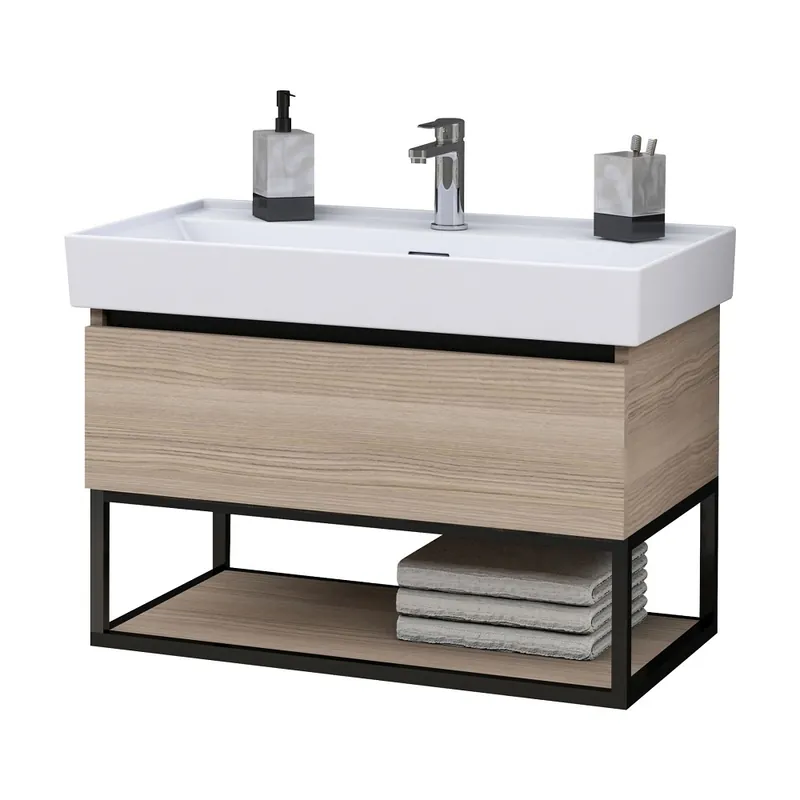 SHARP Kolomkast 135 cm – Hazelnoot Open Vakkenkast met 5 Planken Veilige Betaling