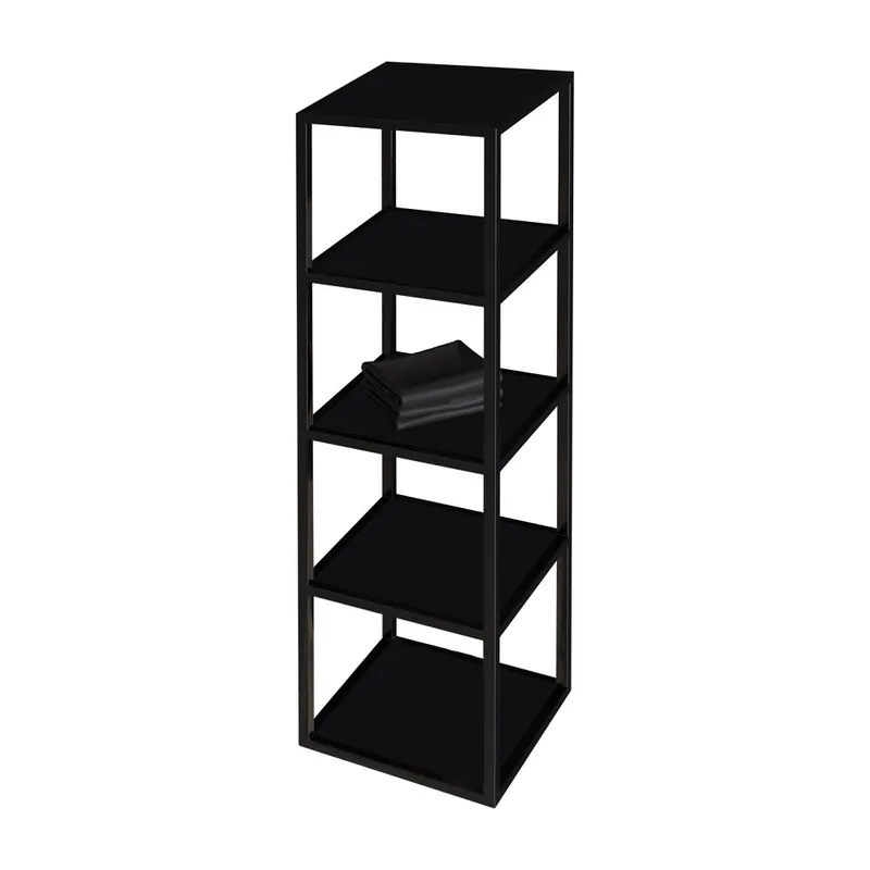 SHARP Badkamer Onderkast 100 cm – Mat Zwart – Moderne Wastafelmeubel met Open Opbergvak Op = Op