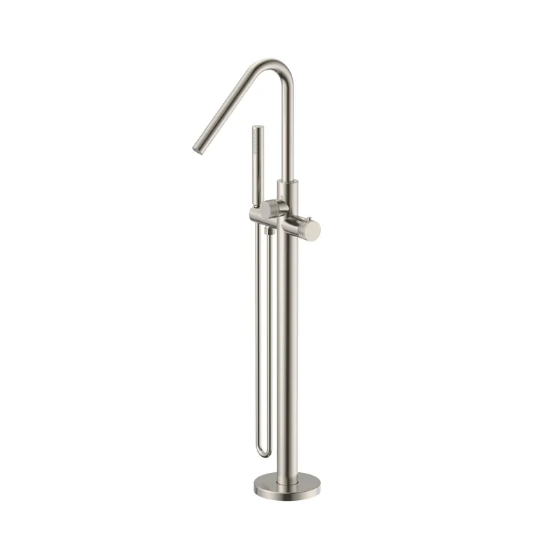 Beste Prijs STRIA Thermostatische Badmengkraan Opbouw met Ribbelknoppen – Geborsteld RVS