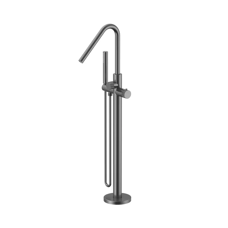 STRIA Thermostatische Badmengkraan Opbouw met Ribbelknoppen – Gunmetal (PVD) Gratis Retour