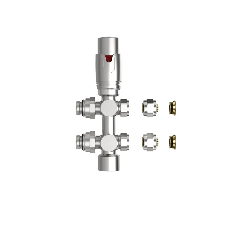 Betrouwbaar Design Thermostatische Radiatorkraan Middenaansluiting – Geschikt voor Muur en Vloeraansluiting – Mat Zwart
