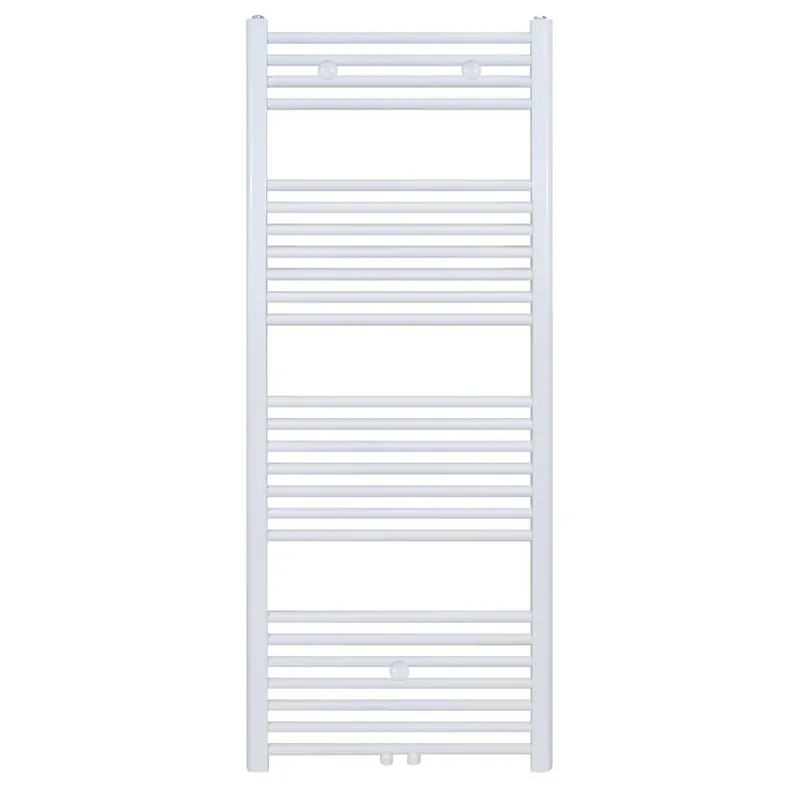 Design Thermostatische Radiatorkraan Middenaansluiting – Geschikt voor Muur en Vloeraansluiting – Glanzend Wit Finale Uitverkoop