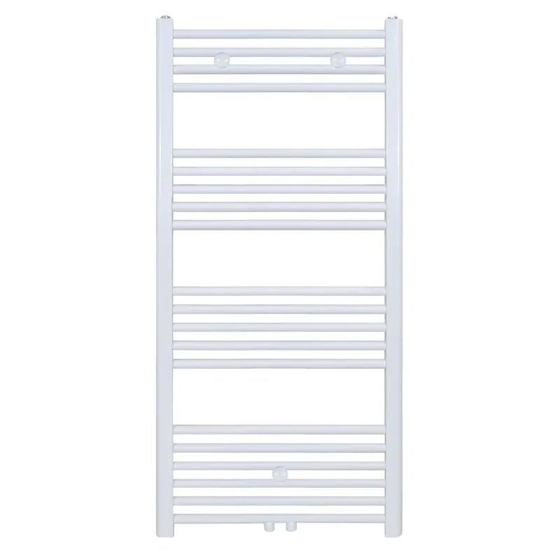 Laatste Versie Design Thermostatische Radiatorkraan Middenaansluiting – Geschikt voor Muur en Vloeraansluiting – Glanzend Wit