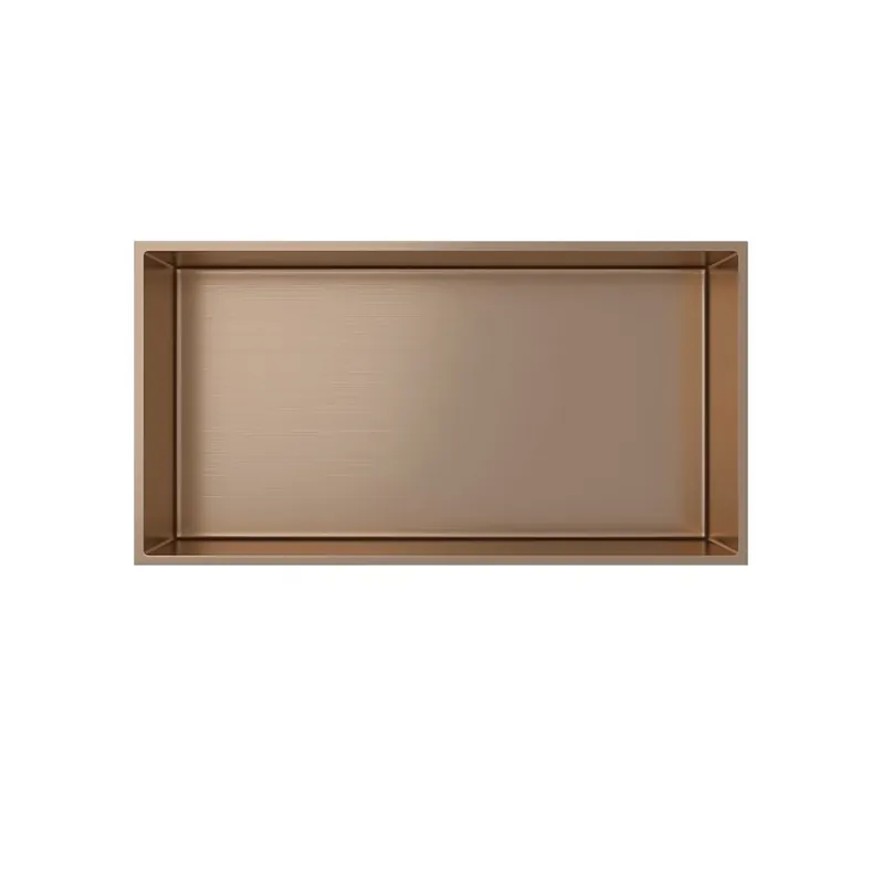 CURVY Gebogen Inloopdouche met Handdoekhouder – 8 mm Veiligheidsglas – Anti-Kalk – Omkeerbaar – 100×200 cm – Helder Glas – Geborsteld Koper Koopje