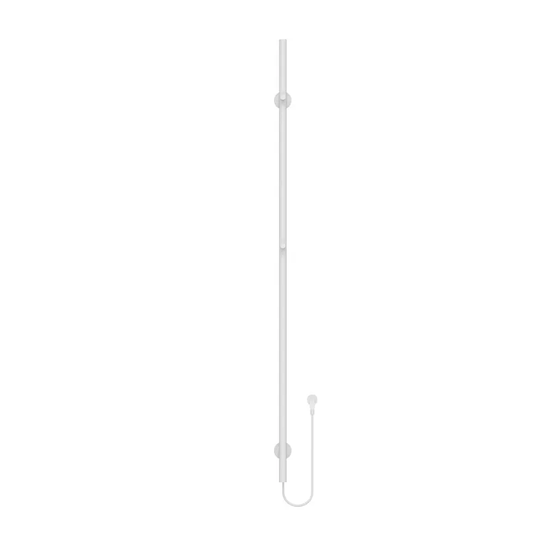 Elektrische Dubbele Staafhanddoekdroger – Glanzend Wit – Met Digitale, Programmeerbare Thermostaat – 120W – 150 cm Op = Op