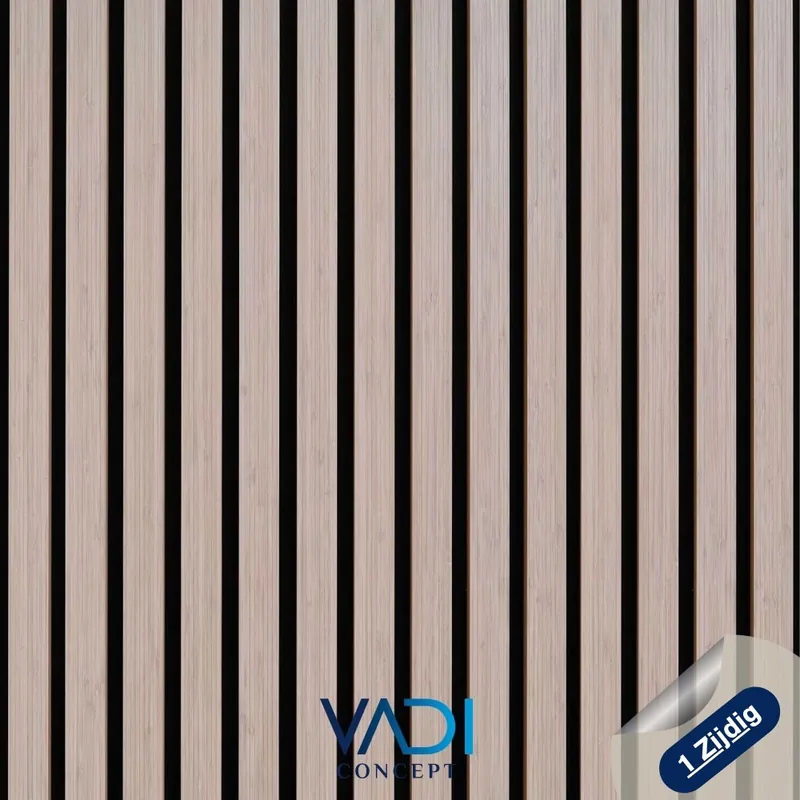 Akoestisch Wandpaneel – 60×280 cm – 1 Zijdig – 13 mm, ECO – L520 – GRIJZE LIJN BAMBOE Veilige Betaling