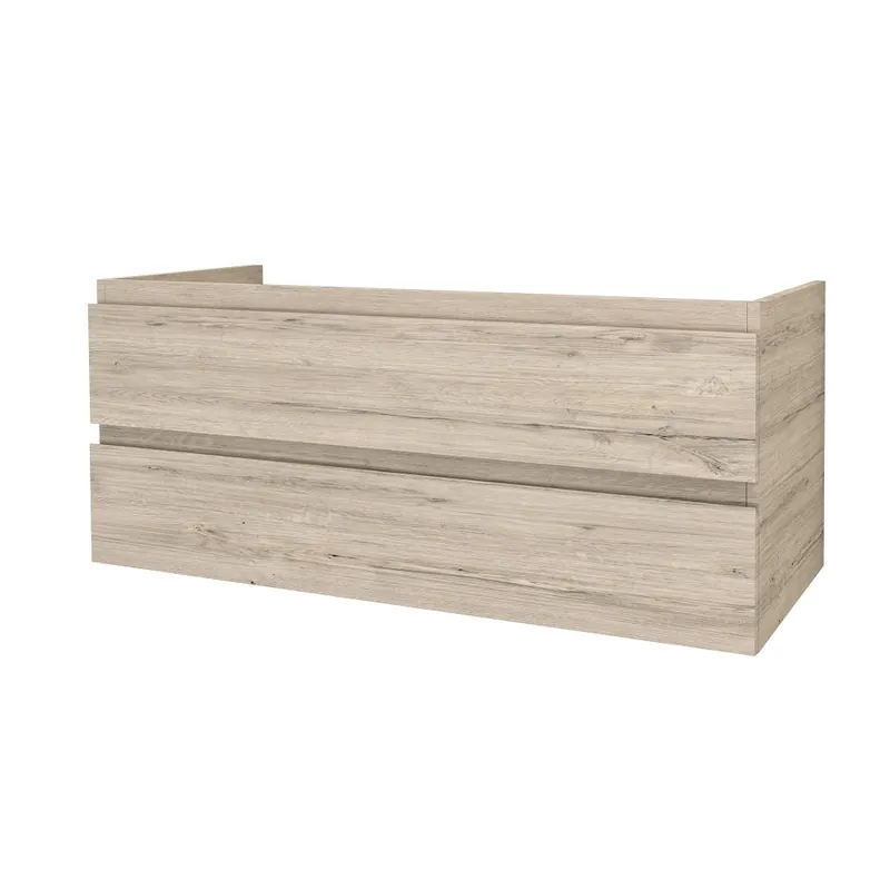 Superprijs Wastafelblad MDF – 118,4 x 45,5 x 2,6 cm – Licht Hout Wastafeltablet voor Badkamermeubel