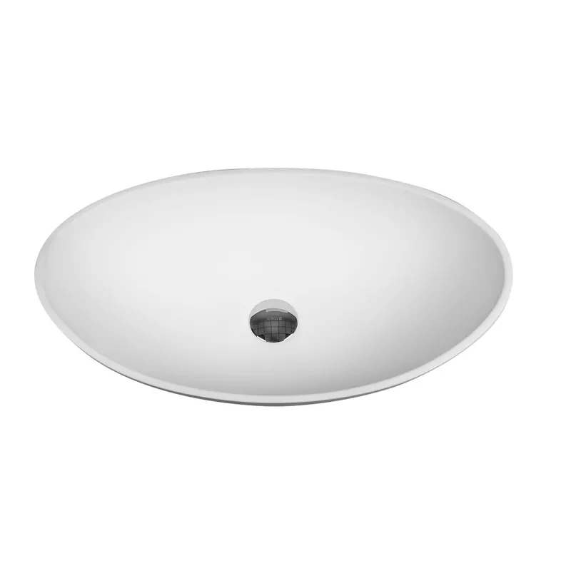 Solid Surface Wastafelblad 57×45,5×1 cm – Mat Wit Wastafeltablet voor Badkamermeubel Koop Online