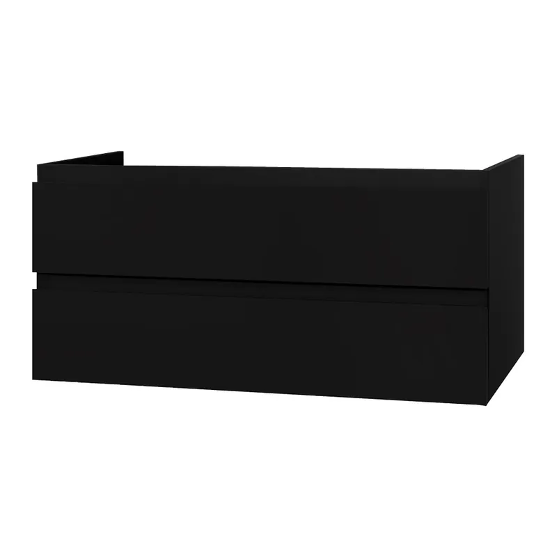 Wastafelblad MDF – 118,4 x 45,5 x 2,6 cm – Mat Zwart Wastafeltablet voor Badkamermeubel Koop Online