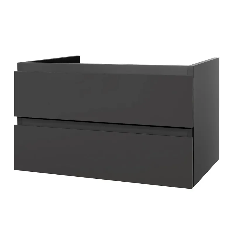 Koop Online Wastafelblad MDF – 96,4 x 45,5 x 2,6 cm – Mat Grijs Wastafeltablet voor Badkamermeubel