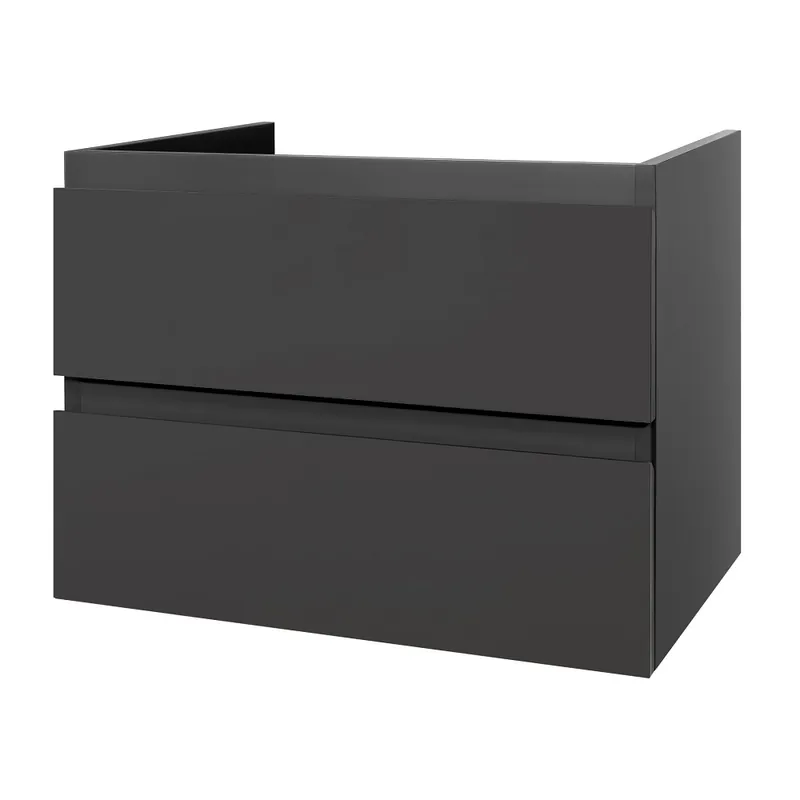 Betaalbaar SALLY Badkamerkolomkast Mat Grijs 135 cm – MDF Badkamerkast met Softclose Deur