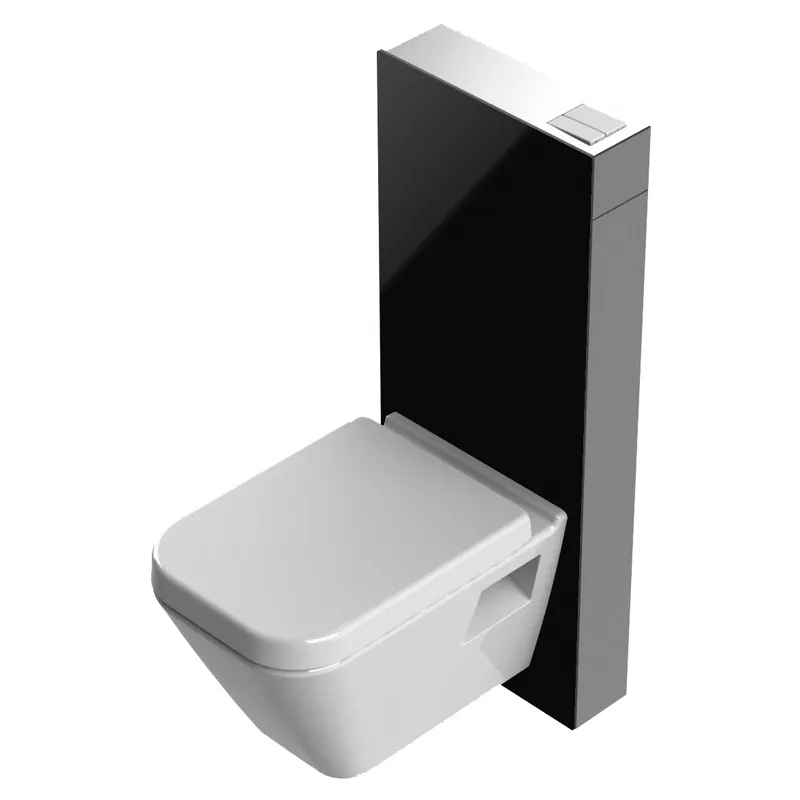 Gereduceerde Prijs Toiletborstel met Houder – Glazen Pot – Wandmontage – Mat Zwart