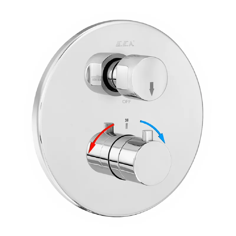 E.C.A. Thermostatische Inbouw Bad-/Douchemengkraan Inbouwdeel – Met 2-Weg Omstelknop – G 1/2″ Speciale Aanbieding