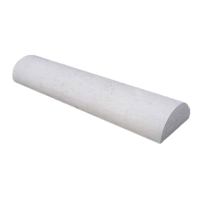 Laatste Versie Parkeerband Stootband Betonwit 2 rechte zijkanten 20x17x95cm