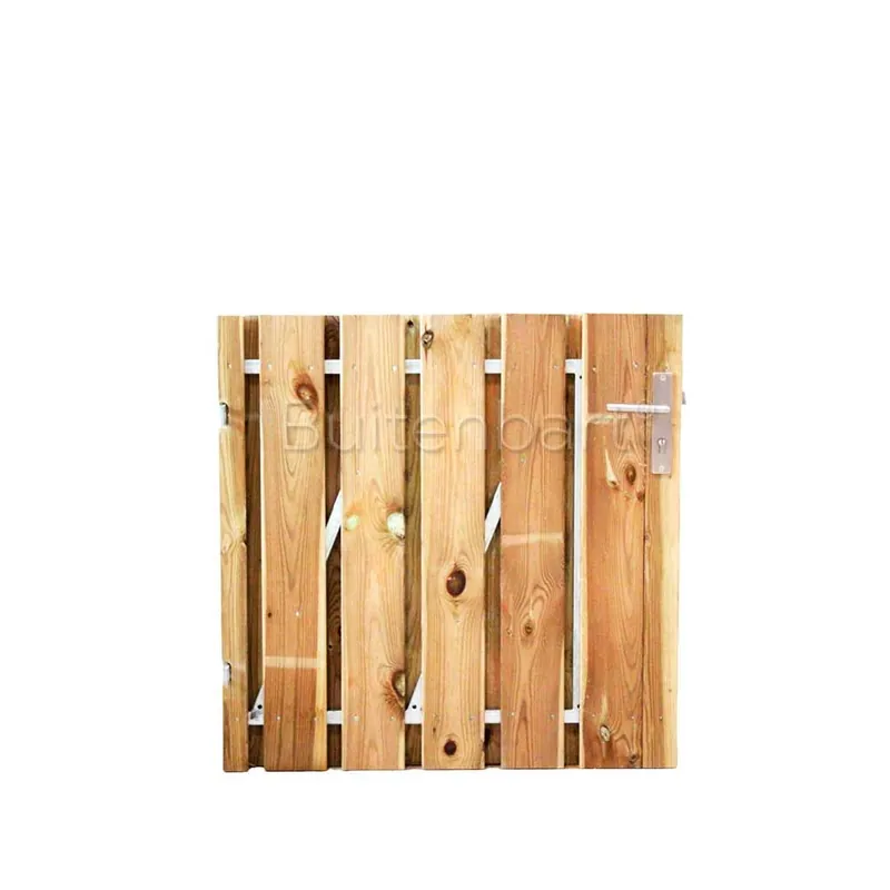 Tuinpoort Trendline Easy Grenen Rood Geïmpregneerd Laag 150x100cm Linksdraaiend Seizoensaanbieding
