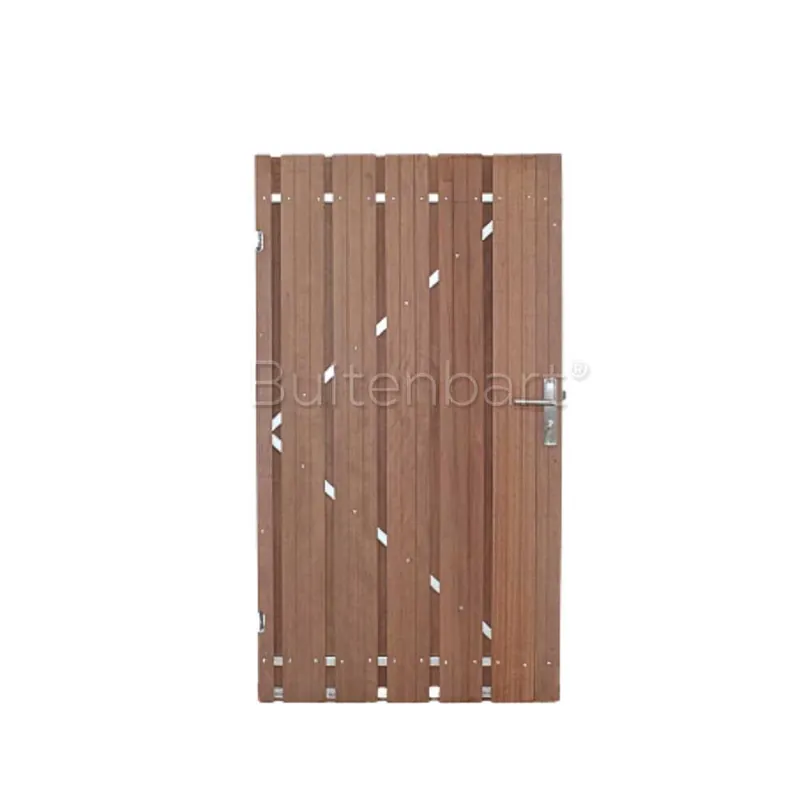 Lage Prijs Tuinpoort Topline Hardhout Geschaafd 130x190cm Linksdraaiend