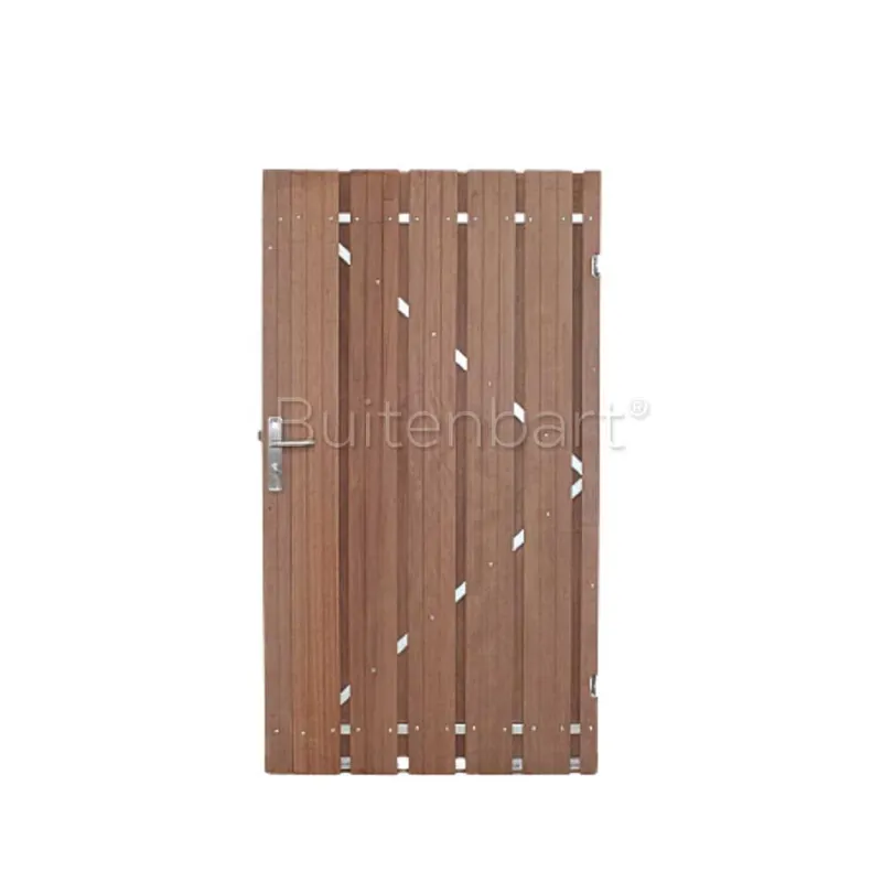 Tuinpoort Topline Hardhout Geschaafd 120x190cm Rechtsdraaiend Beperkte Voorraad