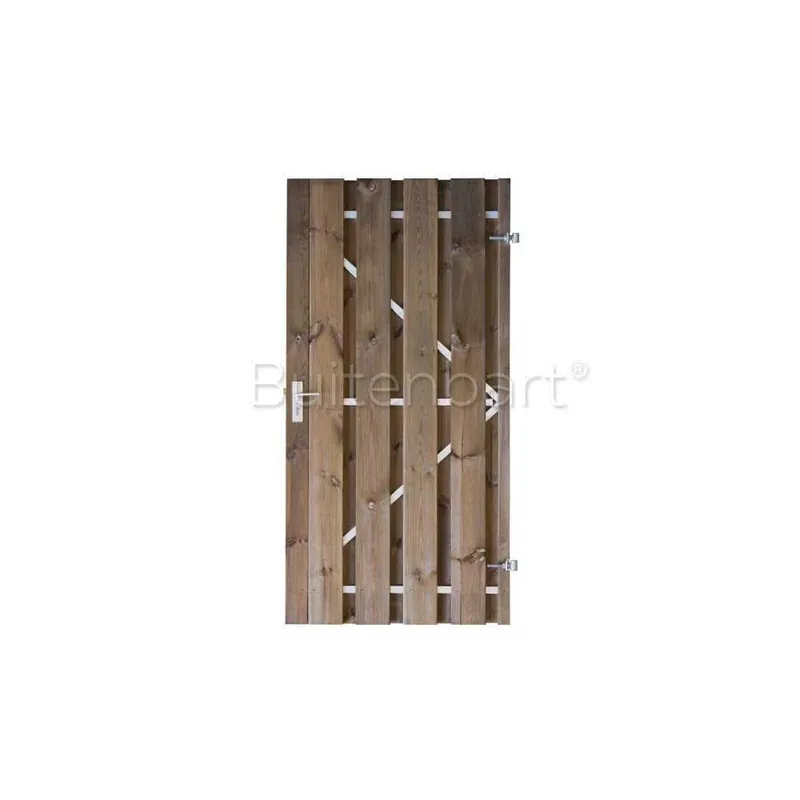 Shop Nu Tuinpoort Topline Easy Grenen Bruin Verduurzaamd 100x190 Rechtsdraaiend