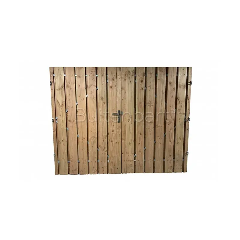 Veilige Betaling Dubbele Tuinpoort Trendline Easy Douglas Geschaafd Onbehandeld 300x190cm Linksdraaiend