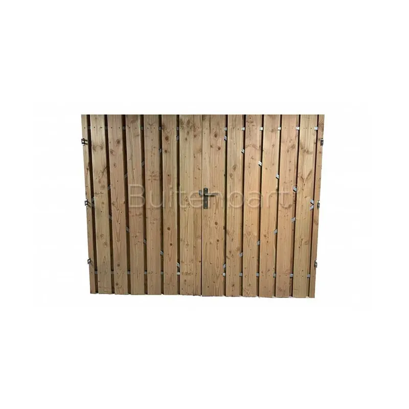 Dubbele Tuinpoort Trendline Easy Douglas Geschaafd Onbehandeld 280x190cm Rechtsdraaiend Rechtstreeks Van De Fabrikant