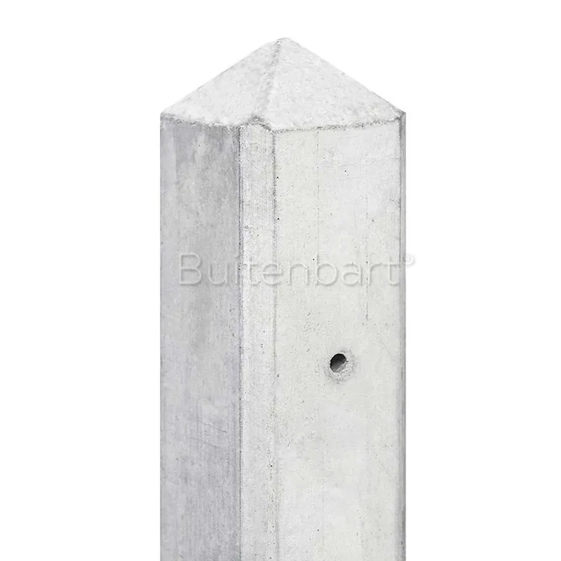 Speciale Aanbieding Tussenpaal grijs met diamantkop 10x10x190cm