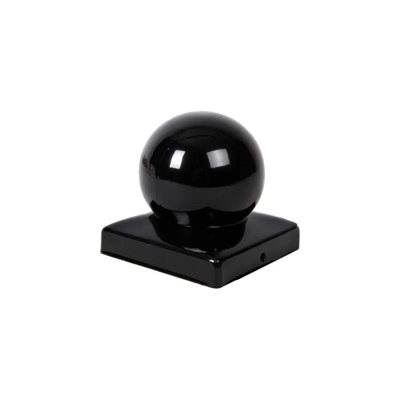 Paalkap Zwart Bol 7x7cm Meest Verkocht