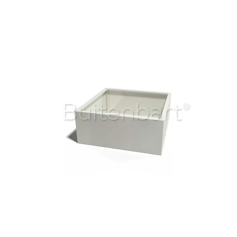 Gepoedercoat Staal Wit Plantenbak Vierkant 80x80cm, hoogte 80cm Hete Deal