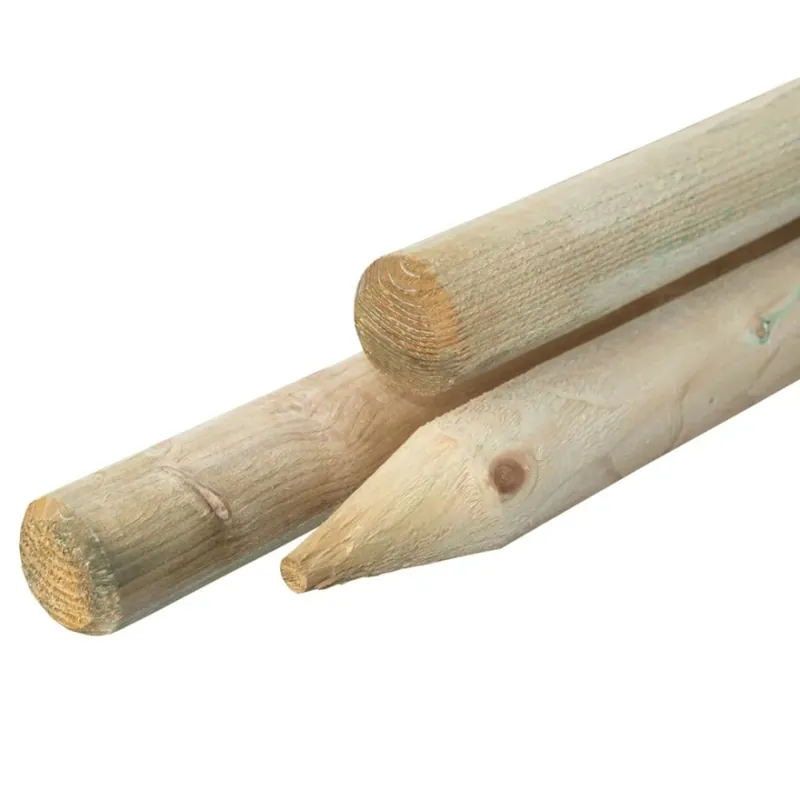 Bestel Nu Ronde paal geïmpregneerd 6x250cm gepunt. gekruind