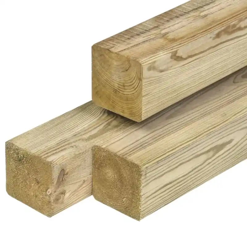 Grenen Paal Groen geimpregneerd Geschaafd 8.8x8.8x300cm Actieprijs