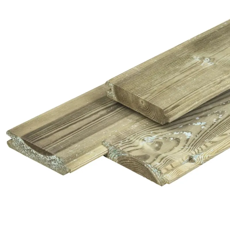 Grenen geïmpregneerd Blokhutprofiel 2.8x12.5x180cm geschaafd Lage Kosten