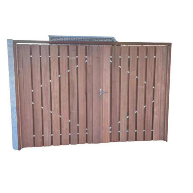 Express Levering Tuinpoort Dubbel Topline Hardhout Geschaafd 280x190 Linksdraaiend