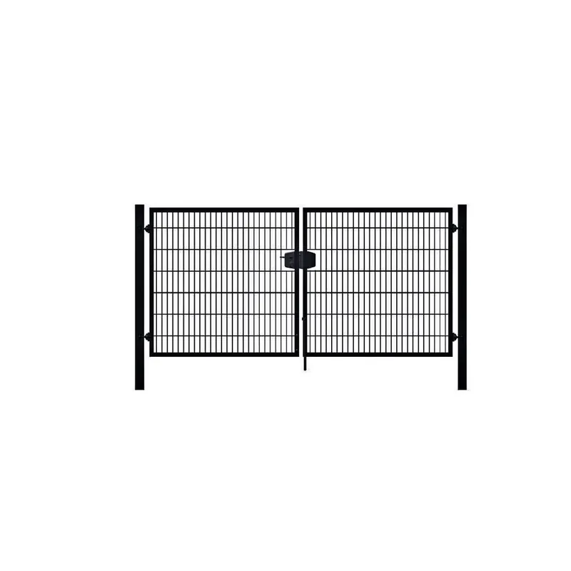 Nieuw Dubbele poort hoog dubbelstaafmat 200x300cm Zwart RAL9005