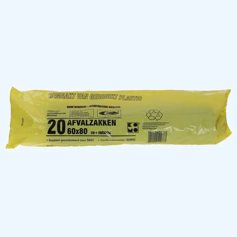20 stuks KOMO afvalzakken 60 x 80 cm, 60 liter Bestel Nu