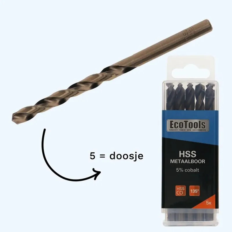 Veilige Betaling HSS 5% cobalt metaalboor 8,0 x 117 mm kopen