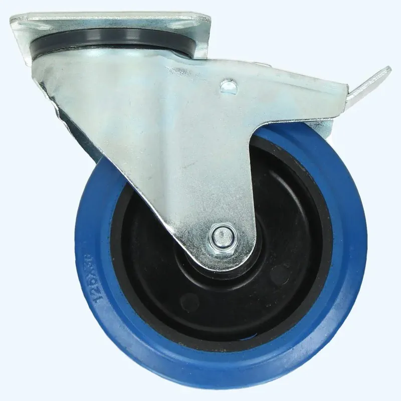 Flitsaanbieding Zwenkwiel RNB 125 mm met rem bestellen
