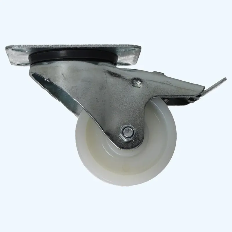 Zwenkwiel nylon 80 mm met rem online kopen Exclusieve Aanbieding
