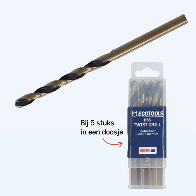 Basicline HSS metaalboor 13,0 x 152 mm | EcoTools.nl Direct Verzonden