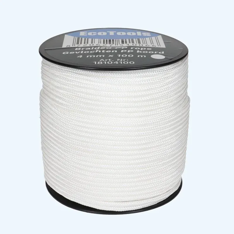 Shop Nu 100 meter gevlochten PP koord 4 mm wit kopen