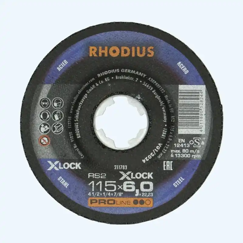 Korting Afbraamschijf Metaal 115 x 6,0 X-Lock (Rhodius) | Ecotools.nl