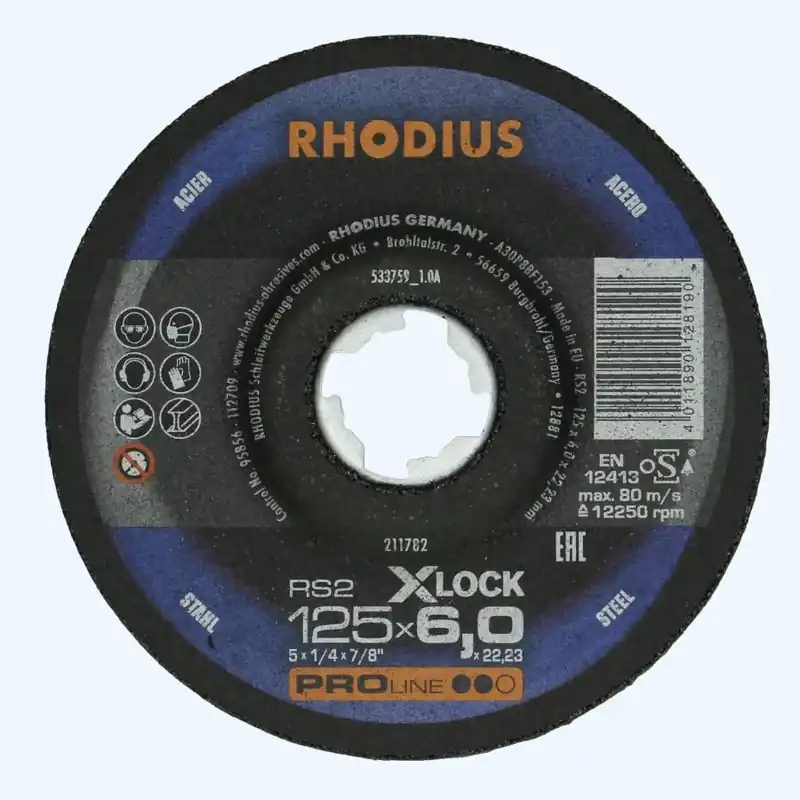 Afbraamschijf Metaal 125 x 6,0 X-Lock (Rhodius) | Ecotools.nl Premium