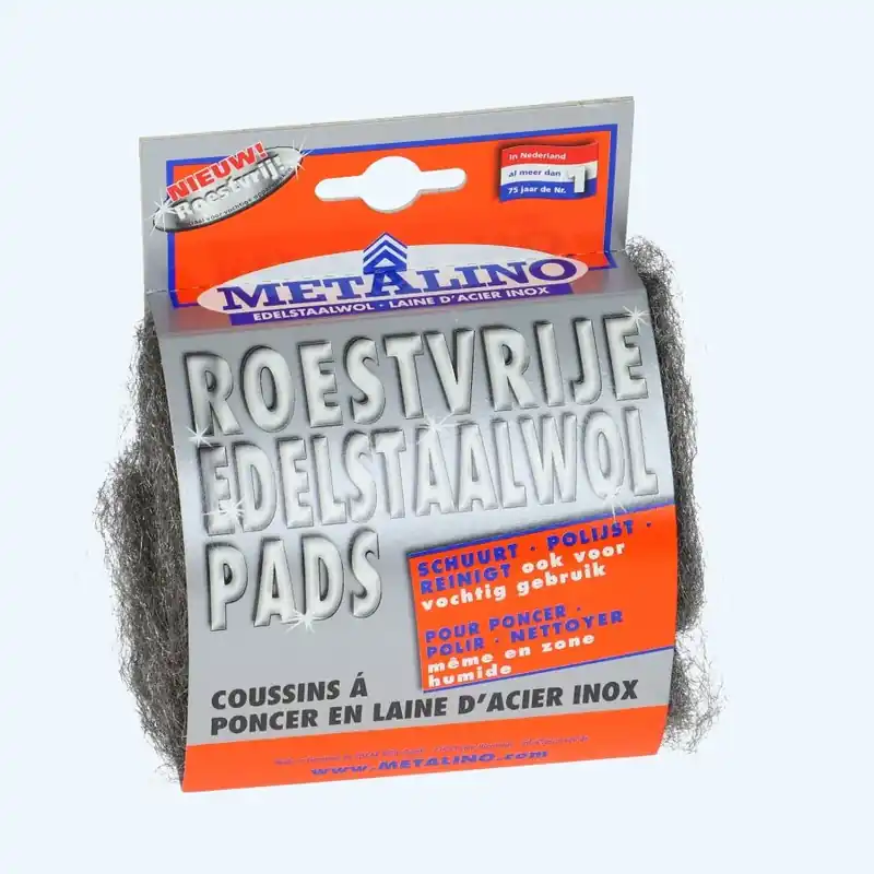 Gecertificeerd Metalino roestvrije edelstaalwol 2 pads