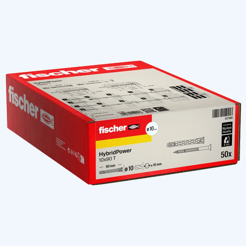 Seizoensaanbieding fischer HybridPower plugsysteem 10 x 90 TX40 50 stuks