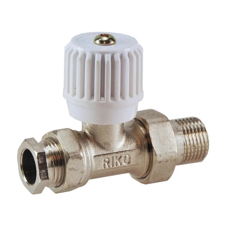 Speciale Aanbieding Riko Radiatorkraan Recht 1/2 inclusief Adapter 15mm