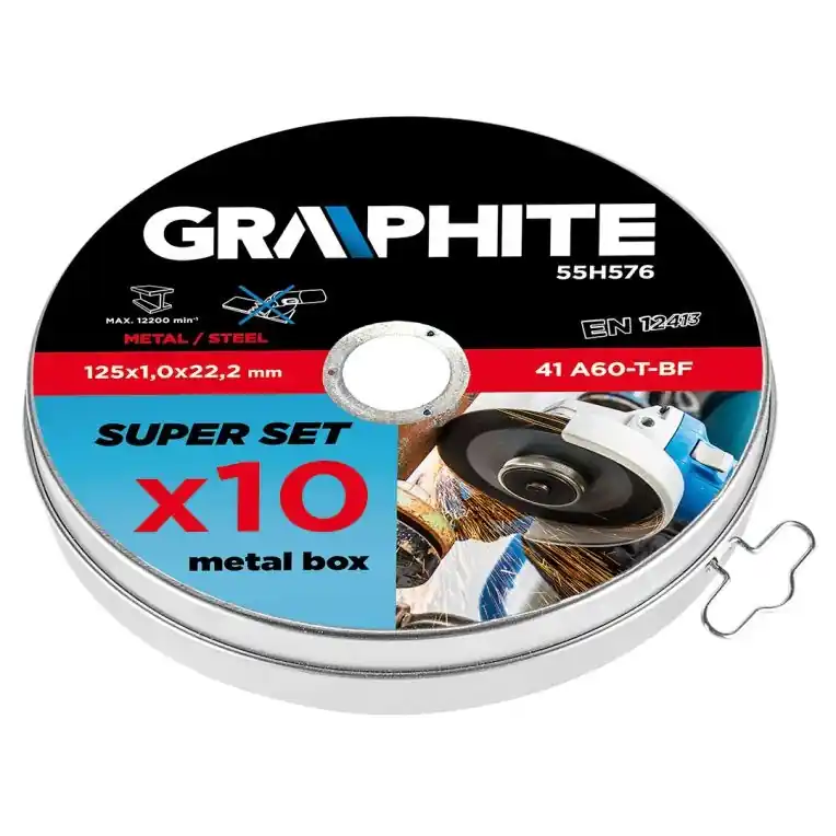 Gratis Retour Graphite Doorslijpschijf Box 125mm - 10 stuks