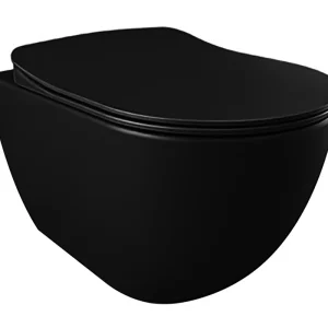 Bestel Nu Creavit Rimoff Randloos Wandcloset met Bidet (Sproeier) - Mat Zwart