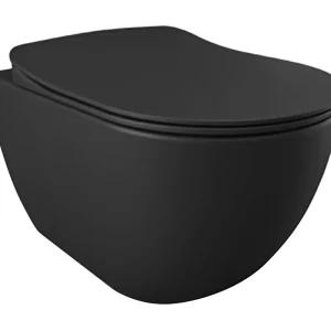 Creavit Design Wandcloset met Spoelrand en Bidet (Sproeier) - Mat Antraciet Snelle Levering