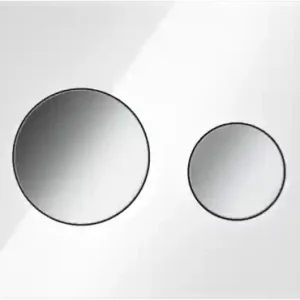Alleen Vandaag TECE Loop Toilet Bedieningsplaat voor DuoSpoeling - Wit Glas - Chrome Toetsen