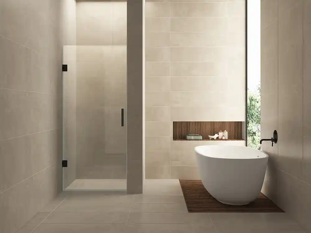 Beste Prijs Wiesbaden Less Profielloos Nisdeur - Nano Coating - 8mm Helder Glas - 100x200cm - Mat Zwart