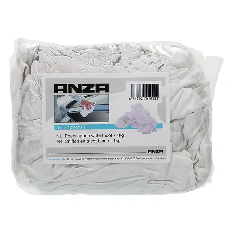 Anza Poetslap Tricot Wit 1kg zak Fabrieksprijs